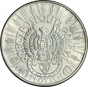 10 gold 1934, Pilsudski, shooting eagle, circa mint.