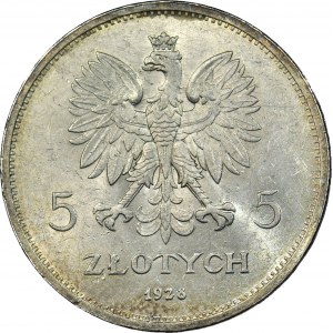 5 gold 1928 Nike, Brussels, unmarked, minted