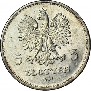5 złotych 1931 Nike, rzadki rocznik, mennicza (ex. Kurpiewski)