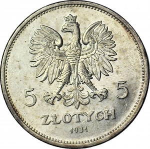 5 złotych 1931 Nike, rzadki rocznik, mennicza (ex. Kurpiewski)