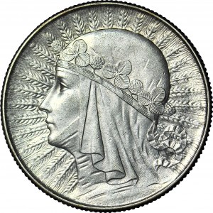 5 złotych 1934, Głowa, mennicza