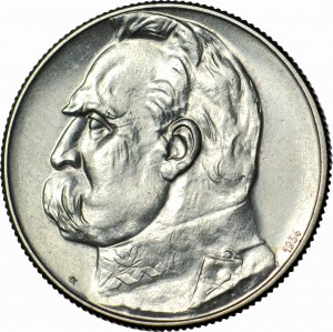 5 gold 1934, Pilsudski, shooting eagle, minted