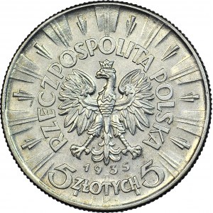 5 gold 1935, Pilsudski, minted