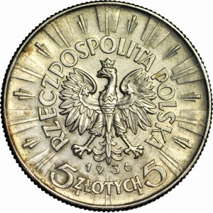 5 złotych 1936, Piłsudski, menniczy