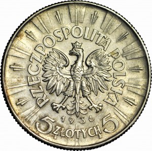 5 gold 1936, Pilsudski, minted