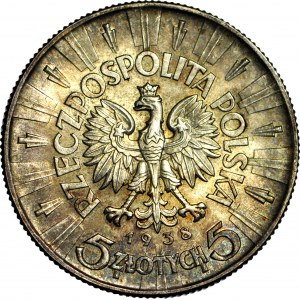 5 złotych 1938, Piłsudski, menniczy, gabinetowy
