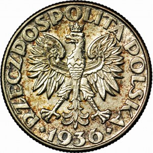 2 złote 1936, Żaglowiec, menniczy