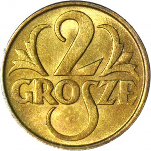 2 pennies 1923 brass, minted