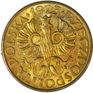 2 pennies 1923 brass, minted