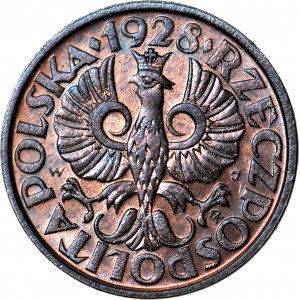 2 pennies 1928, minted
