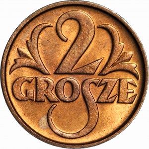 2 grosze 1934, mennicze, czerwone