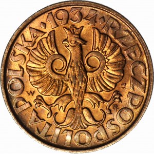 2 grosze 1934, mennicze, czerwone