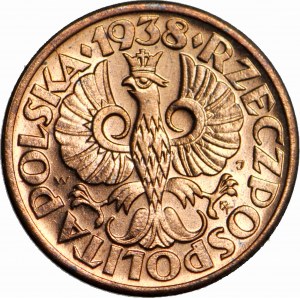 1 penny 1938, mint red