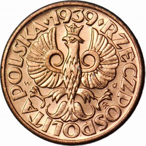 1 penny 1939, non oblitéré, rouge