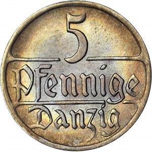 Free City of Gdansk, 5 fenig 1928, minted