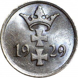 Free City of Gdansk, 1 fenig 1929, mint, rarest vintage