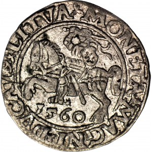 Sigismond II Auguste, demi-penny 1560, Vilnius, Li/Lituanie, beau