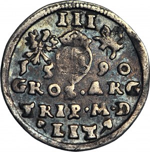 Sigismund III Vasa, Troika 1590, Vilnius, Chalecki coat of arms under the bust