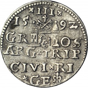 Zygmunt III Waza, Trojak 1592, Ryga