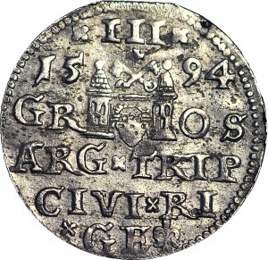 Sigismund III Vasa, Troika 1594, Riga, minted