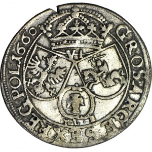 Jan II Kazimierz, Szóstak 1660, Kraków TL-B