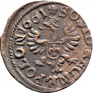 RR-, Jan Kazimierz, Szeląg koronny 1661, Ujazdów, POLNON/POLON, R3