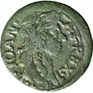 RR-, Jan II Kazimierz, Szeląg koronny 1661, SEGN? przebite na REGN