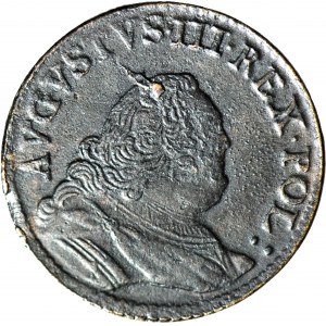 RR-, August III Sas, Pfennig 1754 - Nummer 3, anomal