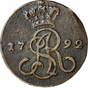 R-, Stanisław A. Poniatowski, Grosz 1792 EB, rzadki