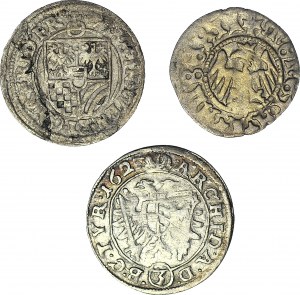 3 cr. Lot, Silesia 3 kr. 1619 Olesnica, Austria 3 kr. 1625 and J. Olbracht Half-penny