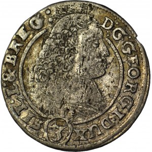 Śląsk, Jerzy III Brzeski, 3 krajcary 1660, DUX,