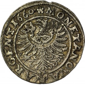 Śląsk, Jerzy III Brzeski, 3 krajcary 1660, DUX,