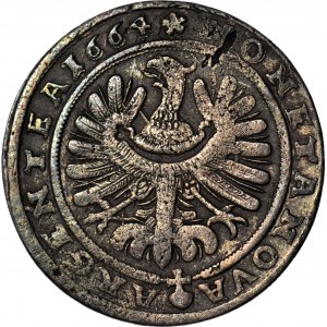 R, Silesia, George III of Brest, 15 krajcars 1664, BRZEG, Last year of minting