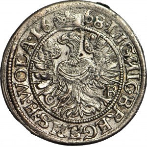 Silesia, Chrystian Volovsky, 3 krajcary 1668, BRZEG, WOLA, Different iconography!