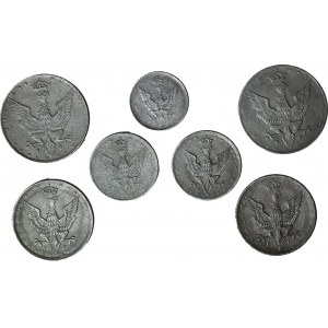 Kingdom of Poland, Set of basic circulations, 1fen 1918, 5fen 1917, 1918, 10fen 1917, 1918, 20 fen 1917, 1918