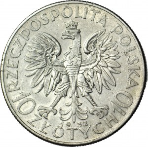 10 zloty 1932, Head, Warsaw