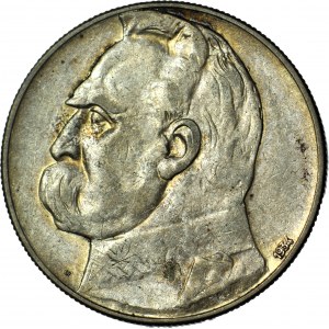 10 Zloty 1934, Pilsudski, SHOOTING EAGLE
