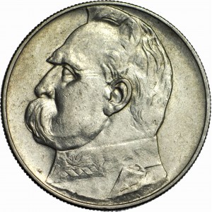 10 gold 1937, Pilsudski, rarer vintage, minted