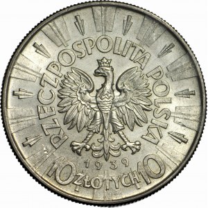 10 złotych 1939, Piłsudski, piękny