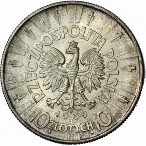 10 gold 1939, Pilsudski, mint, magnificent