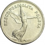 5 złotych 1928 Nike, ze znakiem, Warszawa, mennicze, świeży stempel