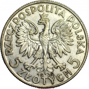 5 zlatých 1932, Head, Londýn, krásná