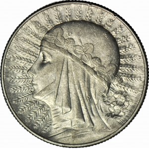 5 gold 1933, Head, minted