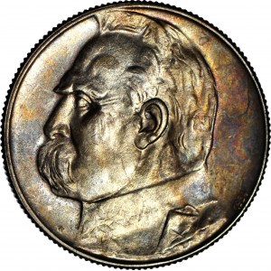 5 gold 1934, Pilsudski, shooting eagle, minted