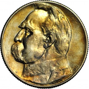 5 gold 1934, Pilsudski, shooting eagle, nice