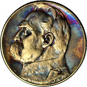 5 gold 1934, Pilsudski, shooting eagle, nice