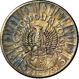 5 gold 1934, Pilsudski, shooting eagle, nice