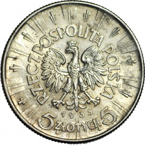 5 zlatých 1935, Piłsudski, krásná