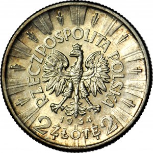 2 gold 1934, Pilsudski, minted