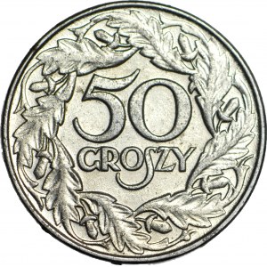 50 groszy 1938 niklowane, mennicze